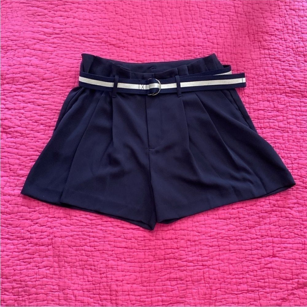 Ralph Lauren  Black label High Waist Navy Shorts with Belt, US12